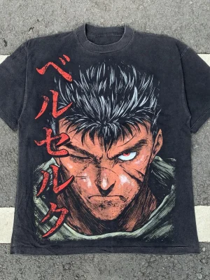 Berserk 330g Heavyweight Pure Cotton Distressed Short-Sleeve T-Shirt