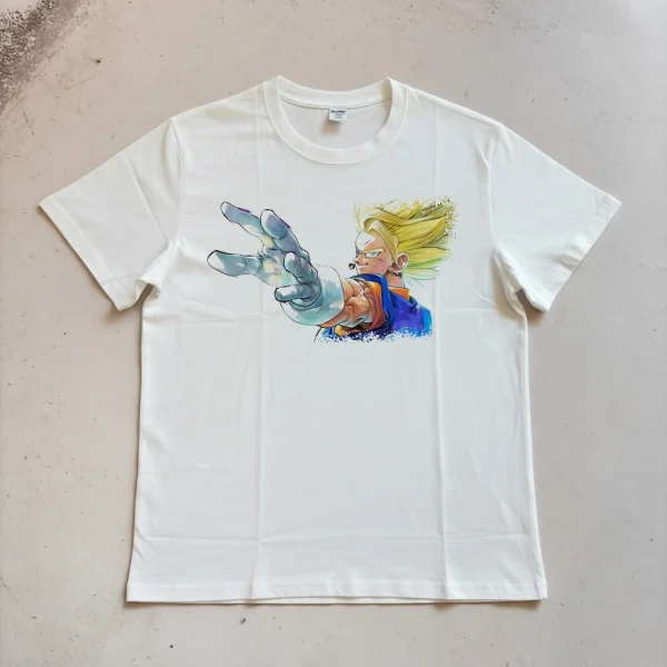 Dragon Ball Z Vegito Japanese Anime Print 260g Pure Cotton Short-Sleeve T-Shirt