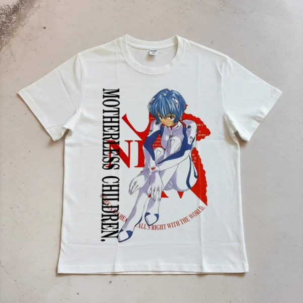 Rei Ayanami 260g Heavyweight Pure Cotton Printed Short-Sleeve T-Shirt