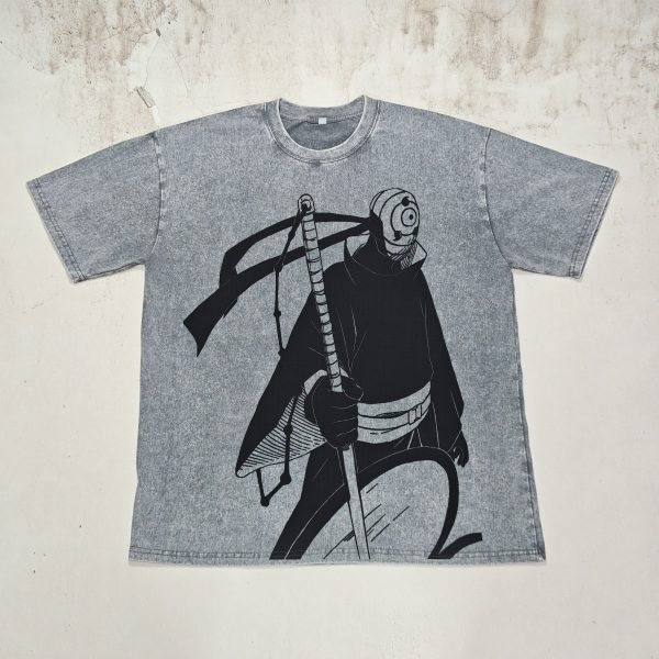 Obito Uchiha - 300g Premium Vintage Wash Anime Streetwear