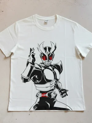Kamen Rider Agito Line Art Digital Direct-to-Garment Print Short-Sleeve T-Shirt