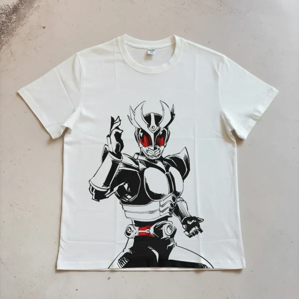 Kamen Rider Agito Line Art Digital Direct-to-Garment Print Short-Sleeve T-Shirt