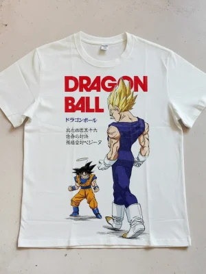 Dragon Ball Manga: Goku vs. Vegeta—Fated Showdown Direct-to-Garment Print Short-Sleeve T-Shirt
