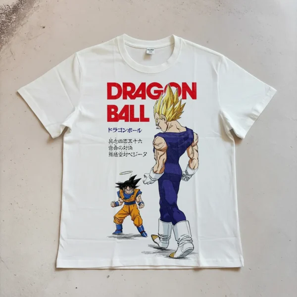 Dragon Ball Manga: Goku vs. Vegeta—Fated Showdown Direct-to-Garment Print Short-Sleeve T-Shirt