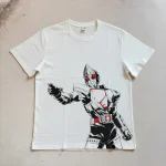 Kamen Rider Blade Line Art Digital Direct-to-Garment Print Short-Sleeve T-Shirt