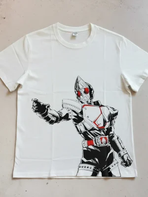 Kamen Rider Blade Line Art Digital Direct-to-Garment Print Short-Sleeve T-Shirt