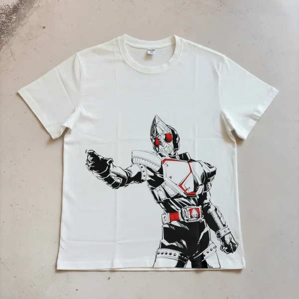 Kamen Rider Blade Line Art Digital Direct-to-Garment Print Short-Sleeve T-Shirt