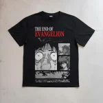 EVA Anime Storyboard Collage Print — Stylish Spring/Summer Commuter-Style Pure Cotton Short-Sleeve Top