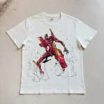 EVA Unit-02 Manga Illustration Print T-Shirt — Japanese Anime Style, Casual & Commuter Wear, Pure Cotton, Short Sleeve