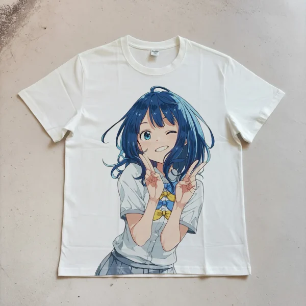 "Too Many Defeated Heroines" — Anna Yanami: Direct-to-Garment Printed Pure Cotton Short-Sleeve T-Shirt