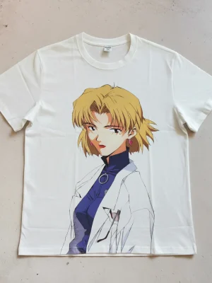 EVA Ritsuko Akagi Manga Print Pure Cotton Short-Sleeve Top (Spring/Summer)