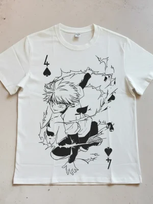 HUNTER×HUNTER: Killua Direct-to-Garment Printed Pure Cotton Short-Sleeve T-Shirt