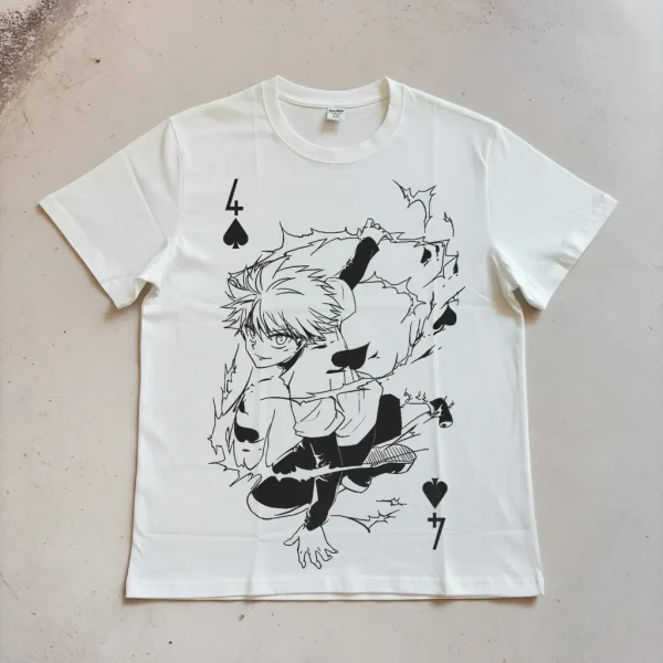 HUNTER×HUNTER: Killua Direct-to-Garment Printed Pure Cotton Short-Sleeve T-Shirt