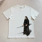 Takehiko Inoue's *Vagabond* (Miyamoto Musashi) Manga — Color Page Illustration Print — Spring/Summer Pure Cotton Short-Sleeve T-Shirt