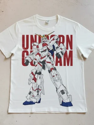 Mobile Suit Gundam RX-0 Unicorn — Large Print, Pure Cotton, Spring/Summer Short-Sleeve T-Shirt