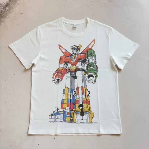 Golion (Beast King) Retro Japanese Anime Hand-Drawn Illustration Print Short-Sleeve T-Shirt