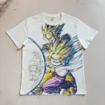 Dragon Ball Z: Father & Son Kamehameha—All-Over Print, Large Graphic, Streetwear-Style Pure Cotton Short-Sleeve T-Shirt