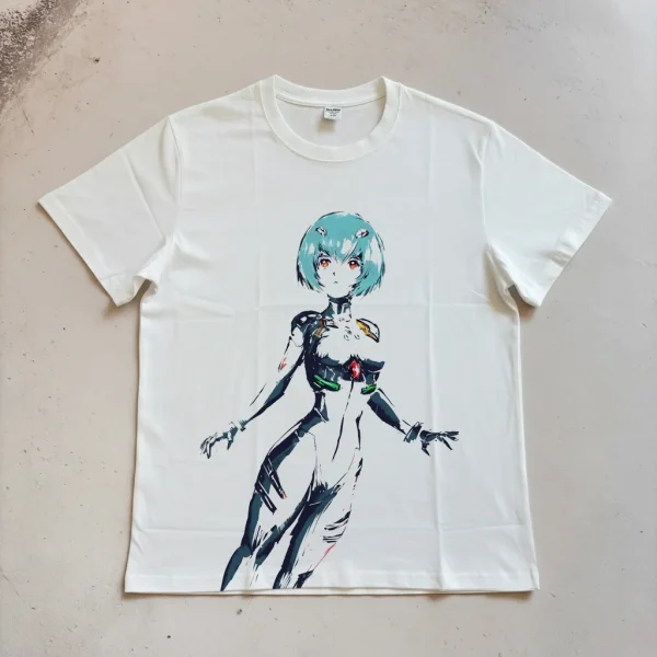 EVA Rei Ayanami Art Print Short-Sleeve Top — Spring/Summer Casual & Commuter Wear