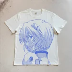 EVA Rei Ayanami: Ultramarine Blue, Niche Retro Design, All-Over Print Short-Sleeve Shirt