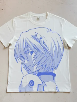 EVA Rei Ayanami: Ultramarine Blue, Niche Retro Design, All-Over Print Short-Sleeve Shirt