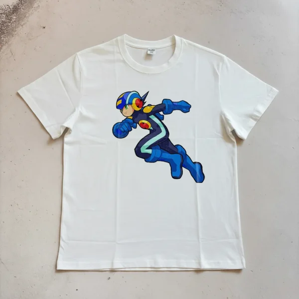 Mega Man Battle Network (MegaMan.EXE) — Printed Pure Cotton Short-Sleeve T-Shirt