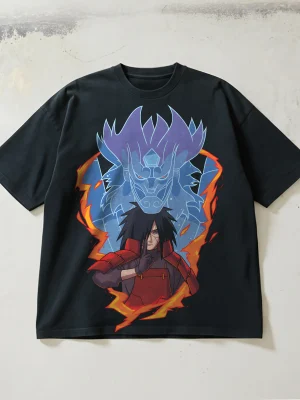 Naruto: Madara — 330g Heavyweight Distressed Short-Sleeve T-Shirtv