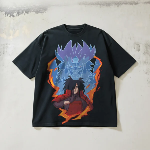 Naruto: Madara — 330g Heavyweight Distressed Short-Sleeve T-Shirtv