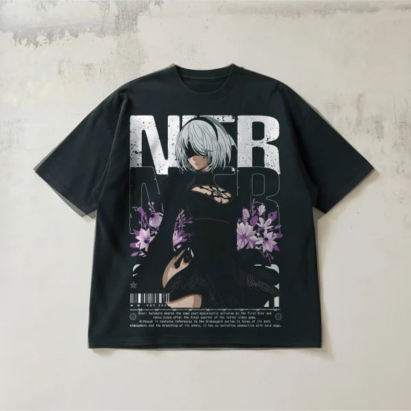 NieR: Automata — 330g Heavyweight Distressed Short-Sleeve T-Shirt