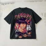 Jujutsu Kaisen: Toji Fushiguro — 330g Heavyweight Pure Cotton Distressed Short-Sleeve T-Shirt