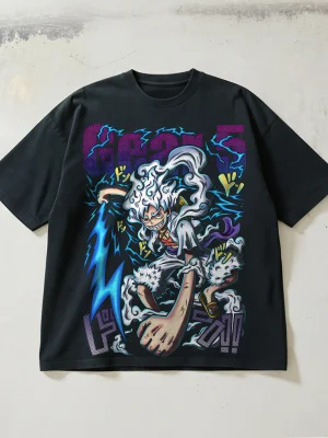 Sun God Nika Luffy 330g Heavyweight Pure Cotton Short-Sleeve T-Shirt