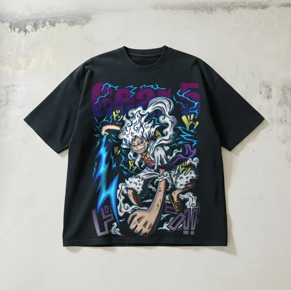 Sun God Nika Luffy 330g Heavyweight Pure Cotton Short-Sleeve T-Shirt