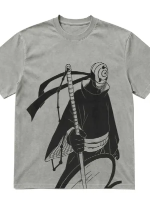Obito Uchiha - 300g Premium Vintage Wash Anime Streetwear