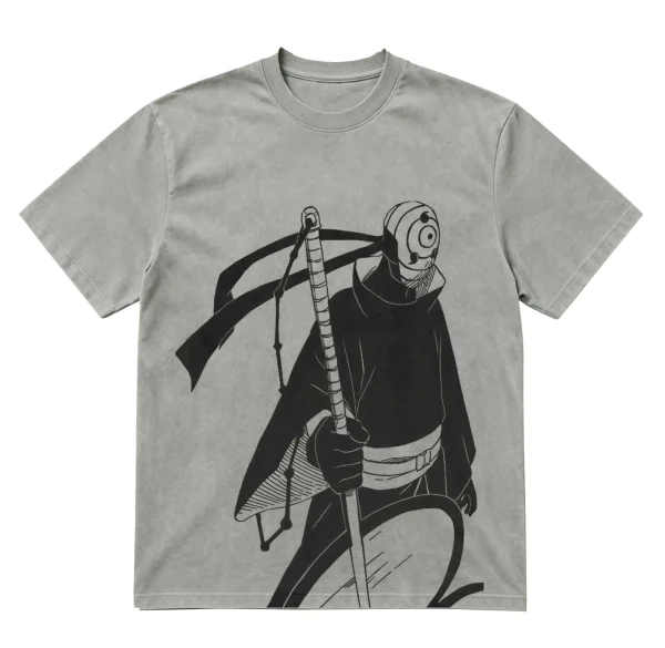 Obito Uchiha - 300g Premium Vintage Wash Anime Streetwear
