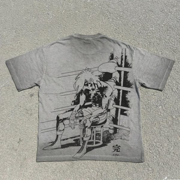 Joe Yabuki "Burning Spirit" - 280g Heavyweight Vintage Wash Anime Tee
