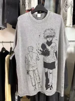 Hunter x Hunter Killua Zoldyck Manga Panel Ch. 21 Vintage Heavyweight Tee - Cyber Y2K Anime Streetwear