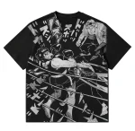Ashita no Joe Manga Tee - 300gsm Heavyweight Distressed Style Retro Anime Shirt