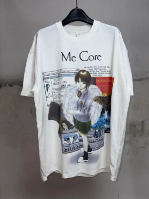 Serial Experiments Lain Cyberpunk Graphic Tee - Internet Nostalgia Subculture Shirt
