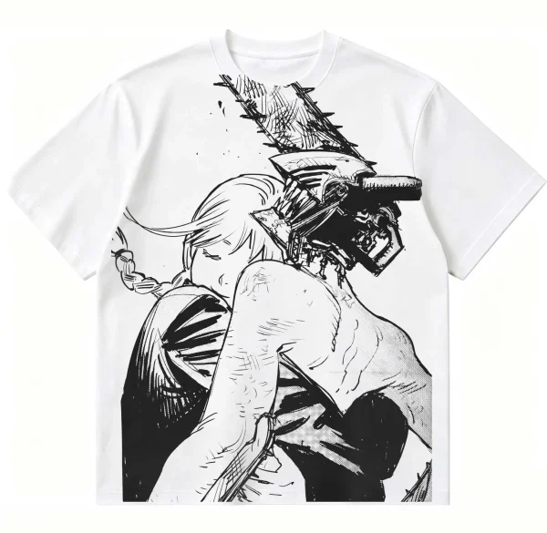 Chainsaw Man Makima Dog&Chainsaw DTG T-Shirt | 300gsm Heavyweight 100% Cotton Tee