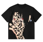 300gsm Heavyweight Cotton Sasuke Curse Mark Manga Tee | Naruto Anime T-Shirt