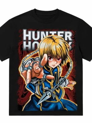 Hunter x Hunter Kurapika Double Sided Large Graphic Print T-Shirt | 220gsm 100% Cotton Tee