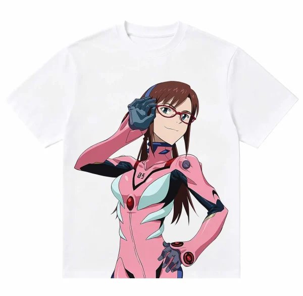 Neon Genesis Evangelion Mari Makinami DTG T-Shirt | 220gsm 100% Cotton Anime Tee