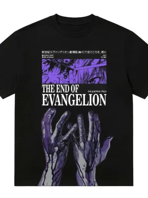 Neon Genesis Evangelion: The End of Evangelion Movie Poster Graphic 220gsm T-Shirt